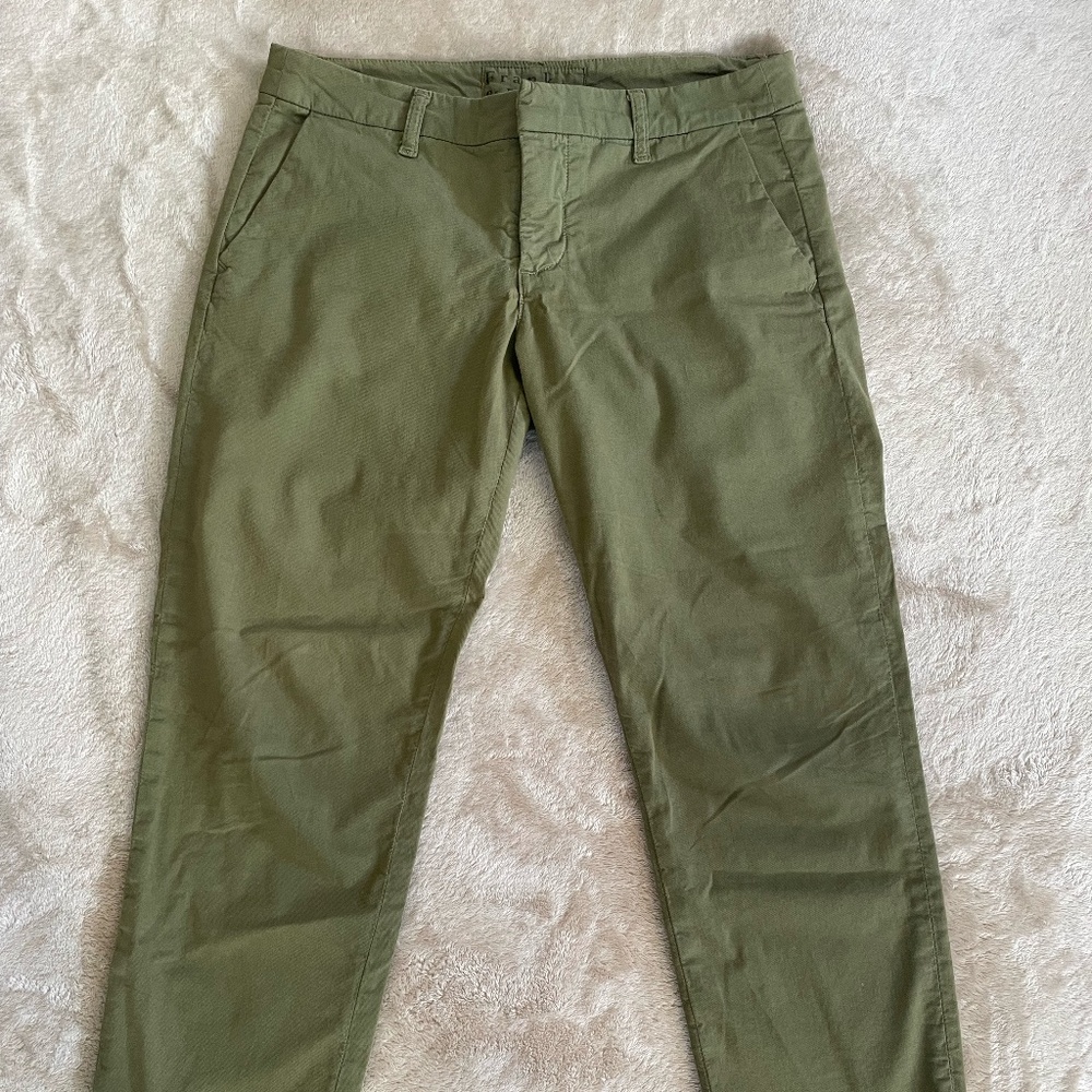 Frank & Eileen Wicklow Italian chino pant in Sage size 4